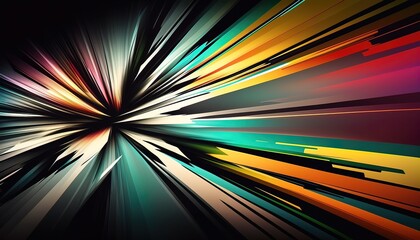 Rainbow Abstract light Lines Wallpaper , Generate Ai