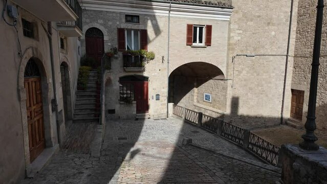 Scenic sight in Civitella del Tronto, beautiful village in the Province of Teramo, Abruzzo, Italy.