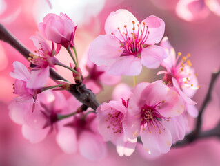 Close up image of cherry blossoms