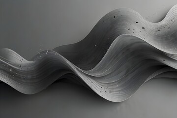 Abstract grey background poster with dynamic waves. technology network Vector illustration. Generative AI