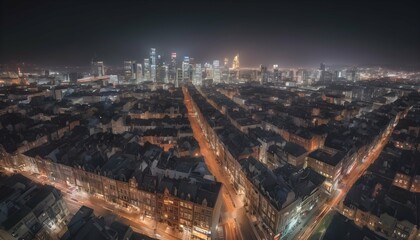 Dreamy Nighttime Cityscape Capture A Dreamlike Sc