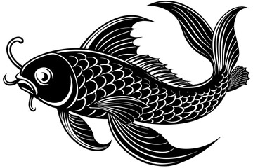 fish on a white