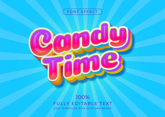 Cute Candy text effect editable font style