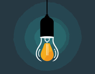 Lamp icon, on withe background.