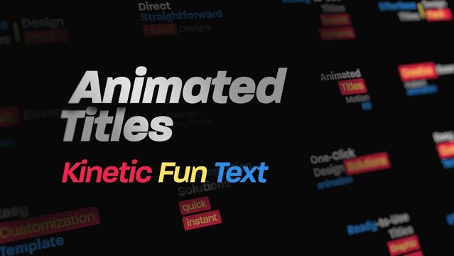 Kinetic Fun Text Animation Overlays