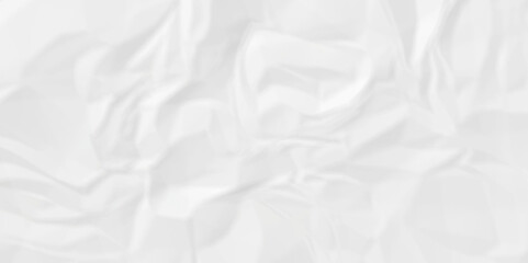	
White wrinkly backdrop paper background. panorama grunge wrinkly paper texture background, crumpled pattern texture. paper crumpled texture. white fabric crushed textured crumpled.