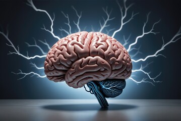 a human brain dynamic posing background