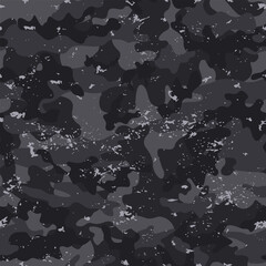 Seamless grunge pattern camouflage gray - obrazy, fototapety, plakaty