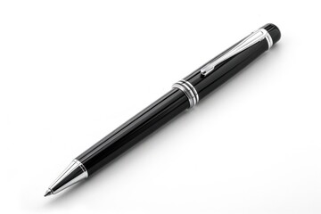 Luxury black pen isolated on white background