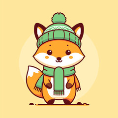 Quirky Fox Decked Out for Chilly Days