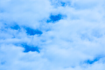 Sly full of clouds over beautiful blue sky.