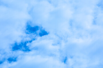 Sly full of clouds over beautiful blue sky.