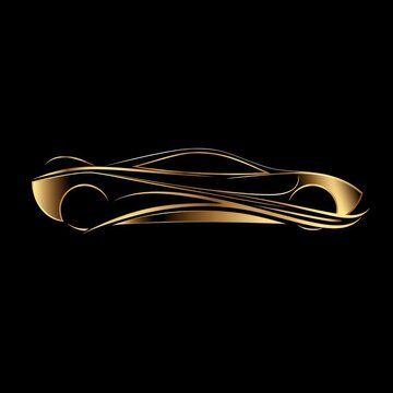 luxury car logo concept