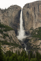 Upper Yosemite Fall Crashes into Pool Below