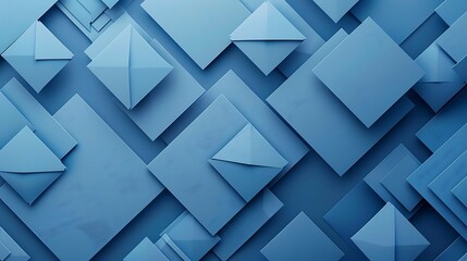 Blue mathematical square background in paper craftsmanship style