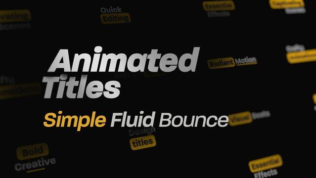 Simple Fluid Bounce 3D Rotation Title Animations 