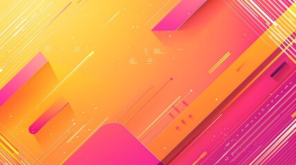 Conceptual current background inclination variety orange and pink angle with bolt design - obrazy, fototapety, plakaty