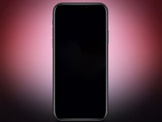 Black abstract gradient background. A place for text in the form of a smartphone.