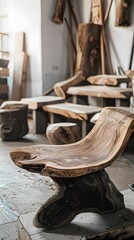 Handcrafted furniture studio visit, bespoke living spaces, artisanal luxury