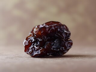 Mindful eating of a single raisin, taste explored, moment savored