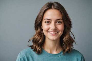 Fototapeta premium Happy young woman looking at camera