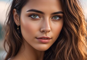 A Portrait Of Breathtakingly Gorgeous, Exotic, Beautiful Woman.

