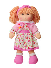 Rag doll isolated on a white background