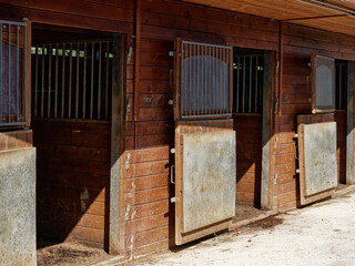 horse empty stable or box