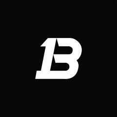 Sporty Letter B and 13 Logo © bintang