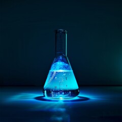Chemiluminescence demonstration, where a chemical reaction produces light, captured in a dark setting hyper realistic - obrazy, fototapety, plakaty