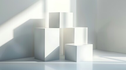 light background with a three-sided block structure