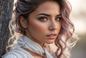 A Portrait Of Breathtakingly Gorgeous, Exotic, Beautiful Woman.
