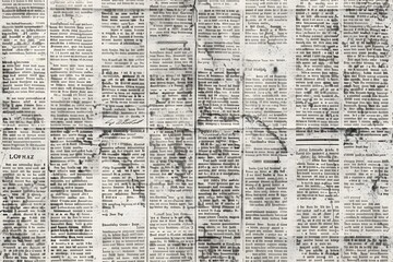 Newspaper seamless pattern with old vintage unreadable paper texture background
