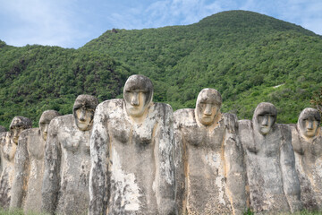 Slaves Memorial with Statues Sculptures on Martinique Island - obrazy, fototapety, plakaty