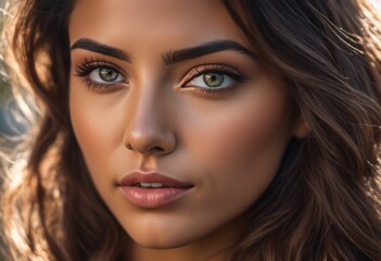 A Portrait Of Breathtakingly Gorgeous, Exotic, Beautiful Woman.
