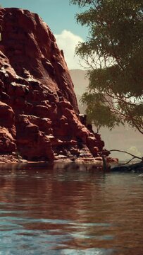 redwall reflection in Colorado River