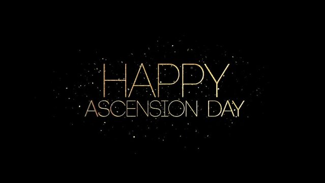 Happy Ascension Day Text Alpha Channel