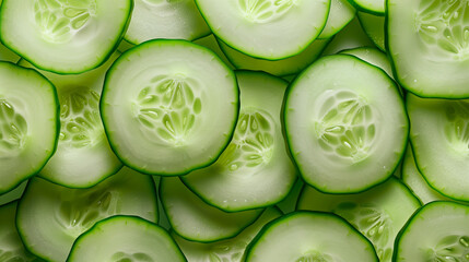 cucumber slices close-up wallpaper texture pattern or background