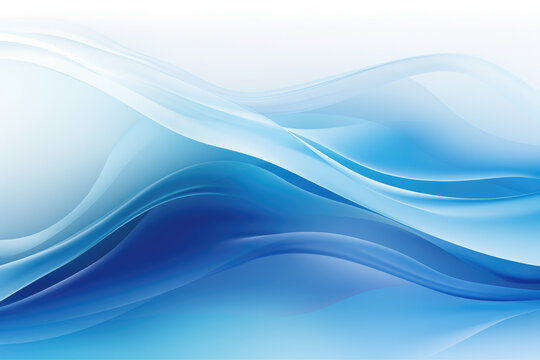 A blue wave with a white background. The blue color is very bright and the wave is very long