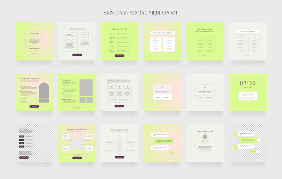 Tips post for skin care. minimal modern beauty fashion cosmetic. Tips template design with botanical leaf elements. Skin care tips brochure template. Beauty skin care tops content social media post