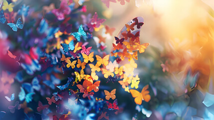 Fototapeta na wymiar Butterflies background 