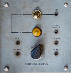 Vintage Electronic Control Panel with Rust and Grunge Texture for use as Backgrounds