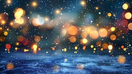 Winter conceptual background of sparkle rare lights