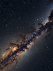 Fototapeta premium night sky skyThe mesmerizing night above us holds a vast expanse of stars and galaxies. The fascinating world of astronomy meets the breathtaking landscape of our planet. It is illuminated by the so