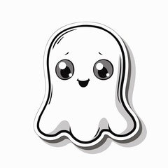 ghost cartoon icon design, vector illustration eps10.