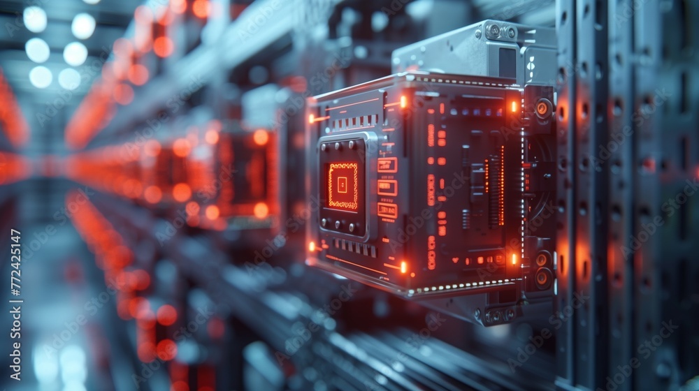 Poster Computer Processor in a Server Room