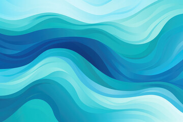Fototapeta premium A blue wave with a white background. The blue color is very bright and the wave is very long