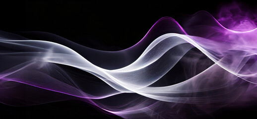 Wzór fale, fioletowy i biały dym. Abstrakcyjne tło