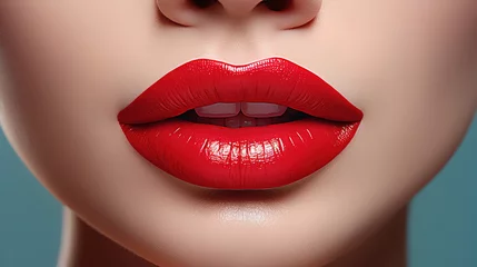 Fotobehang Beautiful Lips, Bright color © Mukhlesur