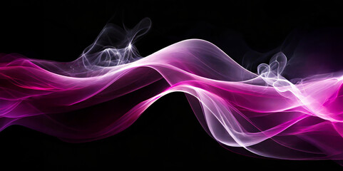 Abstrakcyjny różowy dym, fioletowy wzór fale.  - obrazy, fototapety, plakaty